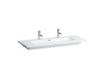 LAUFEN Living Square Waschtisch 8164360001071 130 x 48 cm, mit Überlauf, 2 Hahnlöcher, weiß