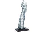 Skulptur GILDE "Skulptur Mutter und Kind schwarz H. 32 cm", silber (klar, schwarz), B:8cm H:32cm T:12cm, Kunstharz, Dekofiguren, Skulptur, Geborgenheit Liebe Emotion Familienmotiv Symbolfigur