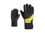 Skihandschuhe ZIENER "GATIS-Z AQUASHIELD", Herren, Gr. 8, schwarz (electric grass), Kunstfaser, Handschuhe Skihandschuhe, wasserdicht, winddicht, atmungsaktiv, warmes Fleece-Futter