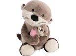 Kuscheltier NICI "Little & Me, 20 cm mit Kind 6 cm", otter, braun, Plüschfiguren, KinderH:20cm, Kuscheltier, 2in1: Kuscheltier Mama mit Kuscheltier Baby, H:20cm