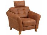 Sofa-Kopfstütze OTTO HOME "Trondheim", braun (cognac), B:50cm H:25cm T:10cm, Holzwerkstoff, Kopfstützen, Sofa-Kopfstütze