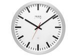 Funkwanduhr FILIUS ZEITDESIGN, silber (silberfarben), Wanduhren, Ø 40cm, Funkwanduhr, Aluminium, Wohnzimmer,Esszimmer,Küche,Arbeitszimmer,Flur,Gästezimmer