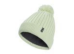 Bommelmütze JACK WOLFSKIN "POM POM BEANIE", Herren, Gr. M, grün (melon), Materialmix, Mützen Bommelmütze, Bommelmütze, warm, winddicht