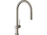 hansgrohe Talis M54 Spültischarmatur 72842800 mit Ausziehbrause, 2jet, Edelstahl Finish