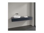 Villeroy und Boch Antao Waschtisch-Unterschrank L15010HG mit Beleuchtung, 160x19x50cm, Waschbeckenplattenfarbe Lack, midnight blue matt lacquer