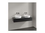 Villeroy und Boch Antao Waschtisch-Unterschrank L13150PD mit Beleuchtung, 1 Auszug, 1200 x 190 x 500 mm, Front mit Struktur, Black Matt Lacquer / Black Matt Lacquer
