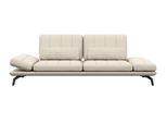3-Sitzer FLEXLUX "Tropea Funktionssofa, Designsofa, Relaxfunktion, TV-Couch", weiß (warm weiß), B:252cm H:90cm T:145cm, Sofas, 3-Sitzer, mit Armteilverstellung sowie Sitztiefenverstellung, Breite 252 cm