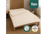 Naturhaarbettdecke FAN "Gobi, Bettdecken für Sommer und Winter, temperaturausgleichend", beige (natur), B:155cm L:220cm, Bezug: 100% Baumwolle. Füllung: 97% Kamelhaar, 3% sonstige Fasern, Bettdecken, Naturhaarbettdecke, Klimatisierende Kamelhaar-Füllung - Made in Germany