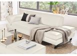 2-Sitzer W.SCHILLIG "taboo Designsofa mit hohem Sitzkomfort, Breite 202cm, Sitztiefe 69cm", weiß (weiß z59), B:202cm H:76cm T:101cm, Flachgewebe S22 (100% Polyester);Stoff S37 (100% Polyester): Luxus-Microfaser in Lederoptik;Longlife Xtra-Leder Z59: Glattleder mit modischer Prägung. Hautstärke 0, 9 - 1, 1 mm;Longlife Xtra-Leder Z69: Das feinnarbige, gedeckte Softleder Z69 besticht durch seine auße