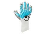 Torwarthandschuhe UHLSPORT "Torwarthandschuhe FM Cybertec Ultragrip", Herren, Gr. 7, weiß (weiß, cyberblau, schwarz), Obermaterial: 81% Gummi rubber. 13% Polyester PES. 6% Nylon NY., Handschuhe Torwarthandschuhe