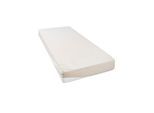 Spannbettlaken OTTO HOME "Bettlaken Jersey, Spannbetttuch mit Baumwolle, uni", beige (creme), B:140cm L:200cm, Jersey, Obermaterial: 50% Baumwolle, 50% Polyester, Bettlaken, Spannbettlaken, für Matratzen bis 18cm Höhe, Spannbettlaken, Baumwollmischung
