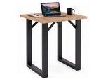 Bartisch VCM "Holz Bartisch Stehtisch Tisch Tresen Xona 80x80 cm", braun (schwarz, honig, eiche), B:80cm T:80cm, Tische, Bartisch