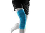 Kniebandage BAUERFEIND "Sports Compression Knee Support", Gr. L, blau, Obermaterial: 75% Polyester, 25% Elasthan, Bandagen Kniebandage, für Basketball, beidseitig tragbar