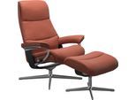 Relaxsessel STRESSLESS "View", rot (henna paloma), B:91cm H:110cm T:85cm, Leder PALOMA: PALOMA ist ein durchgefärbtes Semianilin-Möbelleder mit natürlicher Narbung., Sessel, Relaxsessel, mit Cross Base, Größe S, M & L, Holzakzent Schwarz