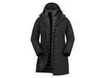 Mountain Warehouse Damen/Damen Alaskan Long 3 in 1 Jacke (Jet Black)