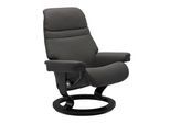 Relaxsessel STRESSLESS "Sunrise", grau (rock paloma), B:75cm H:100cm T:73cm, Leder BATICK: BATICK ist ein leicht korrigiertes, durchgefärbtes und genarbtes Möbelleder, bei dem die meisten Unebenheiten und Spuren in der Regel entfernt wurden.;Leder PALOMA: PALOMA ist ein durchgefärbtes Semianilin-Möbelleder mit natürlicher Narbung.;ROHLEDER Stoff Q2 FARON: Ein fester zuverlässiger Bouclé mit einem