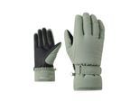 Skihandschuhe ZIENER "KISAR-Z AQUASHIELD DAMEN", Damen, Gr. 6, grün (dusty grün), Kunstfaser, Handschuhe Skihandschuhe, wasserdicht, winddicht, atmungsaktiv, warm, weiches Fleece-Futter