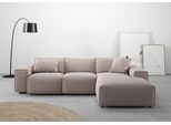 Ecksofa HOME AFFAIRE "Glimminge L-Form, Breite 264cm, auch in Cord + Easy care-Bezug", rosa, B:264cm H:71cm T:191cm, 12% Polyaxryl, 88% Polyester, Sofas, Ecksofa, Breite 264, Zierkissen