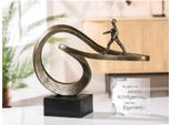 Dekofigur CASABLANCA BY GILDE "Skulptur "Path", braun (bronzefarben), B:32cm H:25cm T:15cm, Kunstharz, Dekofiguren, Dekofigur, Bronzefarben mit Antikfinish, auf Basis