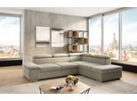 Ecksofa SIT & MORE "Valantine L-Form, B: 272 cm, Armteilverstellung, Kopfteilverstellung", beige (nature), B:272cm H:73cm T:226cm, 100% Polyester, Sofas, Ecksofa, optional Schlaffunktion, Komfortsofa, modern