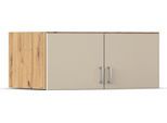 Aufsatzschrank RAUCH "Gamma", eiche artisan, beige (champagner), griffe alu, B:91cm H:39cm T:54cm, Holzwerkstoff, Schränke, Aufsatzschrank, für eine maximale Nutzung der Deckenhöhe, viele Farben MADE IN GERMANY