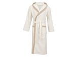 Unisex-Bademantel CARL ROSS "40300" Gr. S, beige (sanftes weiß, cork), S, N-Gr, Walkfrottier, Hausmäntel, Unisex-Bademantel, Midilänge