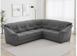 Ecksofa SIT & MORE "Savona L-Form, B. 262 cm, Komfortsitz, Eckcouch mit Stoff- & Lederwahl", grau (dunkelgrau), B:262cm H:90cm T:212cm, Sofas, Ecksofa, optional Schlaffunktion, Liegefl. 120x195 cm