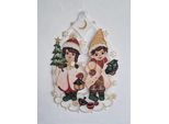 Fensterbild STICKEREIEN PLAUEN "Fensterbild Winterkinder", bunt, Polyester, Fensterbilder, Fensterbild, echte Plauener Stickerei