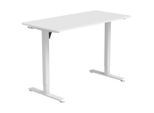 Livetastic Schreibtisch, Weiß, Metall, Kunststoff, Holzwerkstoff, rechteckig, eckig, 60x70-115x120 cm, höhenverstellbar, Memoryschalter, Getränkehalter, Headsethalter, Arbeitszimmer, Schreibtische, Bürotische