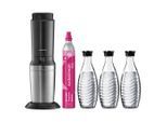 SodaStream Wassersprudler Crystal inkl. 3 Flaschen, Titanfarben, 29x45x20 cm, ISO 9001, Dekra, Küchengeräte, Wasseraufbereitung, Wassersprudler