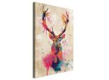 artgeist , Pink, Koralle , Holz, Textil , Kiefer , rechteckig , 60x90x1.2 cm , Keilrahmen ,