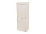 [en.casa] Mülltrennschrank, Creme, Metall, Kunststoff, 33x93x25 cm, Küchen, Küchenausstattung, Mülleimer
