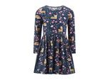 Jerseykleid HAPPY GIRLS, Mädchen, Gr. 98, N-Gr, navy, Jersey, Obermaterial: 95% Baumwolle, 5% Elasthan, bedruckt, kurz, Rundhals, Kleider Jerseykleid, Baumwolle mit Stretch