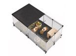 SONGMICS Kleintiergehege käfig mit Atmungsaktives Gewebe oben 1,2 m, 60 cm, 40 cm