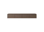 Selsey Tv-Lowboard, Dunkelbraun, Holzwerkstoff, 4 Fächer, Rechteckig, 200x28.4x31.8 cm, Made in Europe, Wohnzimmer, Wohnwände, Lowboards, Lowboards stehend