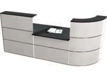 Theke Cento 5, 1 Theken-Eckelement 90 Grad mit 1 Tisch- und 1 Thekenelement