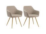 Mid.you , Beige , Metall, Textil , 56x81.5x63 cm ,