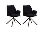 Mid.you , Schwarz , Metall, Textil , 56x97x52.5 cm ,