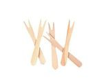 Papstar Pommes-Frites Gabeln Pure, splitterfrei, L 85 mm, FSC®-zertifiziertes Birkenholz, naturfarben, 1000 Stück in Spenderkarton