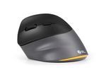 Bakker Elkhuizen Vertikalmaus PRF Pro, für Linkshänder, 8 Tasten und Scrollrad, bis 10 m, USB-C/Bluetooth, B 110 x T 70 x H 85 mm, dunkelgrau