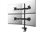 Neoumounts by Newstar Monitorarm DS60-600BL2-2, für 4 Displays 10-32"/jeweils 8 kg, höhenverstell-/schwenk-/neigbar, Tischklemme, Stahl, schwarz