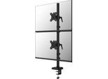 Neoumounts by Newstar Monitorarm DS60-600BL2V, für 2 Displays 10-32"/jeweils 9 kg, höhenverstell-/schwenk-/neigbar, Tischklemme, Stahl, schwarz