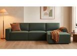 LOUNGE Ecksofa in Grün von BRUNO | Groß, bequem & seitlich ausklappbar