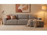 LOUNGE Ecksofa in Taupe Grau-Braun von BRUNO | Großzügig & seitlich ausklappbar