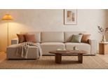 LOUNGE Ecksofa in Beige von BRUNO | Groß, bequem & seitlich ausklappbar