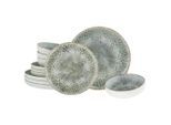 Creatable Tafelservice, Hellgrau, Keramik, 12-teilig, Essen & Trinken, Geschirr, Geschirr-Sets, Tafelservice