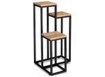 Edenia Blumenständer, Braun, Holzwerkstoff, 34x67x34 cm, Wohnzimmer, Wohnzimmertische, Blumenständer