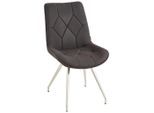 Novel Stuhl, Schwarz, Edelstahl, Metall, Textil, Rundrohr, 51x89x66 cm, Esszimmer, Stühle, Esszimmerstühle, Vierfußstühle
