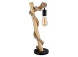 Globo , Braun, Naturfarben, Schwarz , Metall, Kunststoff , 16.5x53.5x19 cm , CE , Wippschalter ,