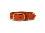 THE DOG IDEA Leder Halsband Orange S